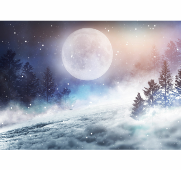 Tapeta do sypialni z magiczną pełnią księżyca - TenStickers
