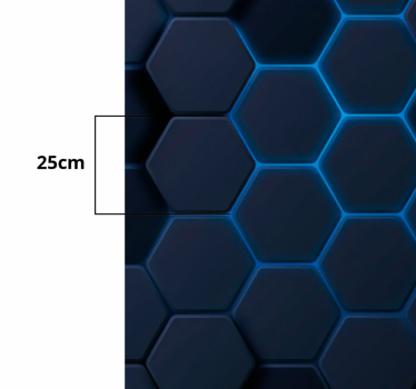 Fototapeta z efektem 3D Ciemny sześciokątny wzór - TenStickers