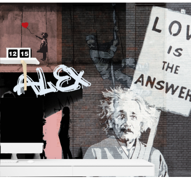 Banksy fotomontaż górski - TenStickers
