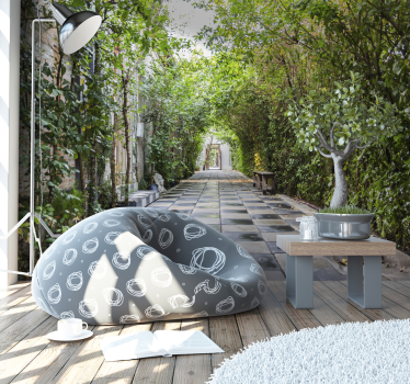 Fototapeta 3D zielony ogród tunel - TenStickers