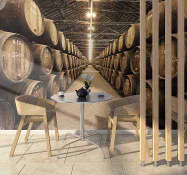 Fototapeta beczki na wino - TenStickers