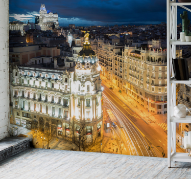 Fototapeta do jadalni Madryt Gran Vía - TenStickers