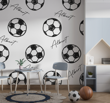 Fototapeta dla dzieci piłka nożna z imieniem - TenStickers