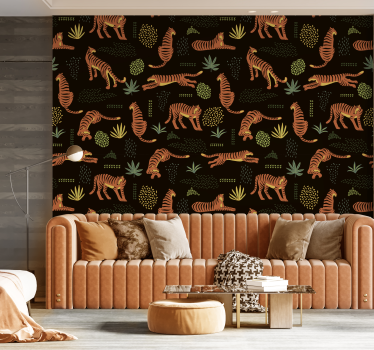 Fototapeta ze zwierzętami wzór tygrysa - TenStickers