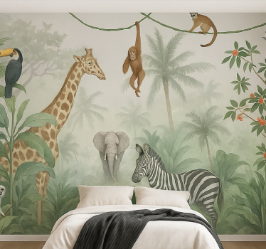 Fototapeta do pokoju nastolatka eleganckie zwierzęta safari - TenStickers