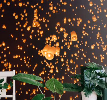Fototapeta do przedpokoju festiwal pływających lampionów - TenStickers