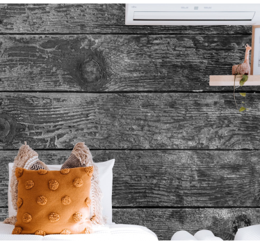 Fototapeta kamienie w rustykalne drewniane panele - TenStickers
