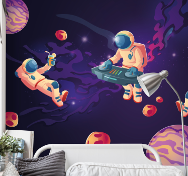 Fototapeta kosmos astronauci w przestrzeni - TenStickers