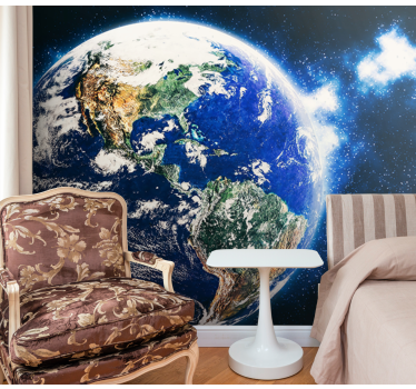 Fototapeta kosmos widok planety z orbity - TenStickers