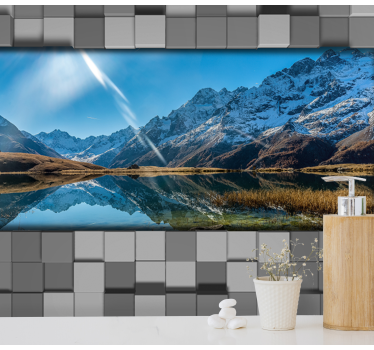 Fototapeta krajobraz lustro majestatycznych gór - TenStickers