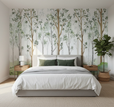 Fototapeta las w minimalistycznym stylu botanicznym - TenStickers