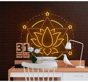 Fototapeta mandala zarys gwiazdy lotosu - TenStickers