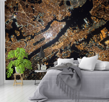 Fototapeta Manhattan z lotu ptaka Nowy Jork - TenStickers