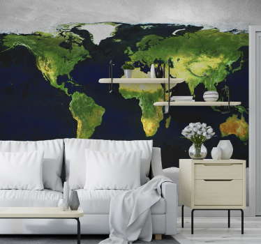 Fototapeta mapa świata realistyczna - TenStickers