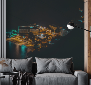 Fototapeta miasto widok nocnego krajobrazu - TenStickers