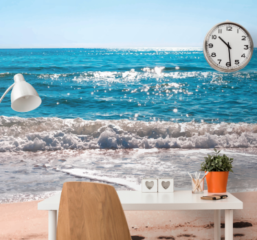 Fototapeta morze spokój nad brzegiem plaży - TenStickers
