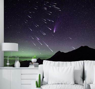 Fototapeta na ścianę z pejzażem deszcz meteorów  - TenStickers