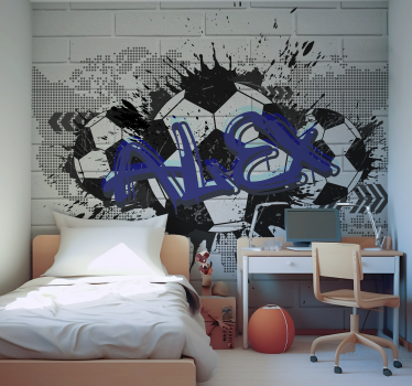 Fototapeta na zamówienie piłkarskie graffiti - TenStickers