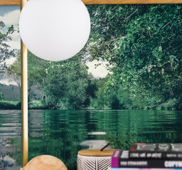 Fototapeta natura spokojny krajobraz rzeki - TenStickers