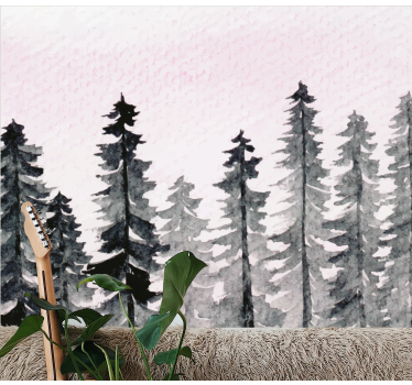 Fototapeta natura wysokie sosny - TenStickers