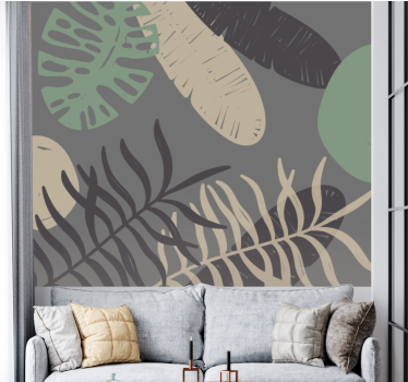 Fototapeta natura z artystycznymi motywami liści - TenStickers