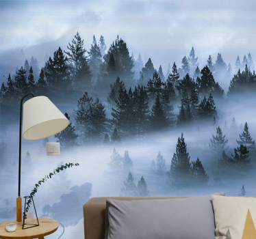 Fototapeta natura zasłonięte wiecznie zielone lasy - TenStickers