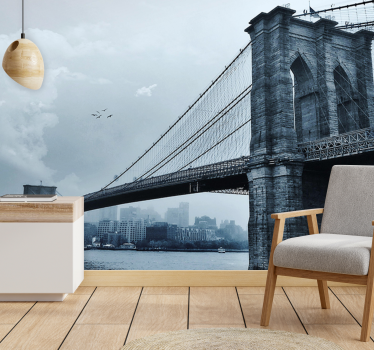 Fototapeta nowy jork scena mostu brooklynskiego - TenStickers