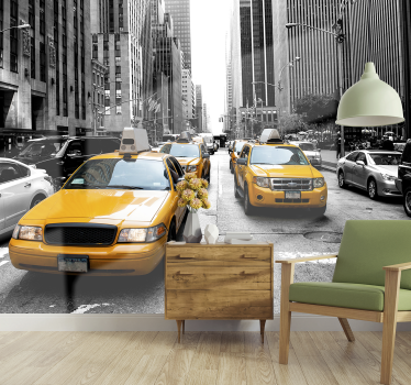 Fototapeta Nowy Jork taxi w mieście - TenStickers