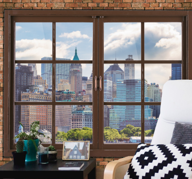 Fototapeta nowy jork widok na manhattan - TenStickers