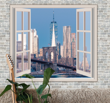 Fototapeta Nowy Jork widoki manhattanu czyste niebo - TenStickers