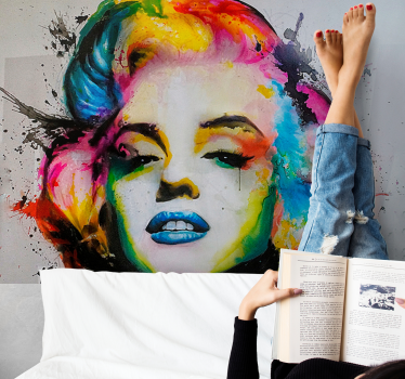 Fototapeta Street Art portret popularnej aktorki Hollywood - TenStickers