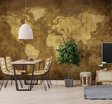 Fototapeta vintage mapa świata dla dzieci - TenStickers
