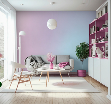 Fototapeta z efektem 3D różowo-niebieski gradient - TenStickers