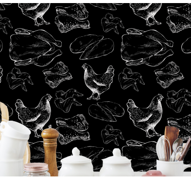 Fototapeta zwierzęta kury i pióra - TenStickers