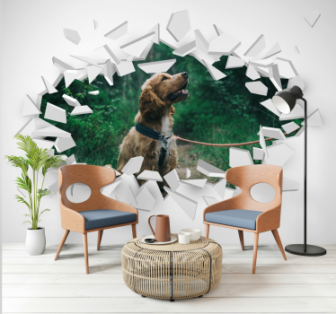 Fototapeta zwierzęta portret golden retrievera - TenStickers