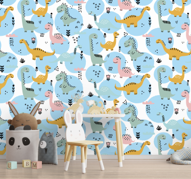 Totapeta Kolorowe dinozaury - TenStickers
