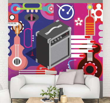 Fototapety retro pop do sypialni - TenStickers