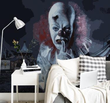 Horror straszny klaun fototapeta - TenStickers