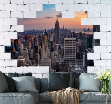 Kamienny fototapeta z nowym jorkiem tapeta z nowym jorkiem - TenStickers