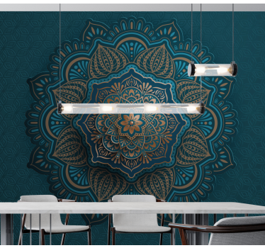 Mandala turkusowe fototapety - TenStickers
