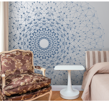 Nowoczesne niebieskie i szare fototapety mandala - TenStickers