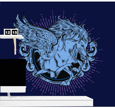 Tapeta lwy emblemat skrzydlatego lwa - TenStickers