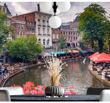 Tapeta na ścianę Holandia kanał utrecht - TenStickers