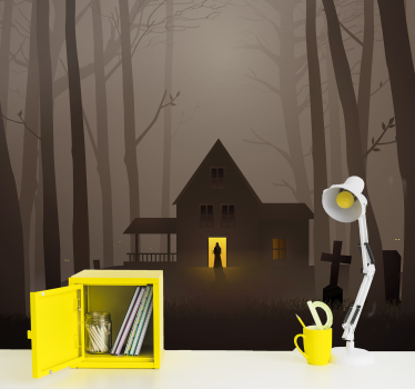 Tapeta ścienna w wiosce halloween - TenStickers