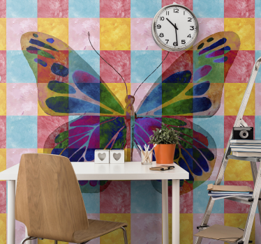 Fototapeta Abstrakcyjny kolorowy motyl - TenStickers