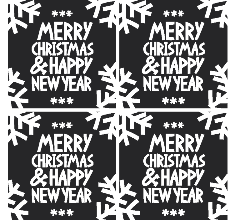 Wesołych świąt roku podkładka pod kubek - TenStickers