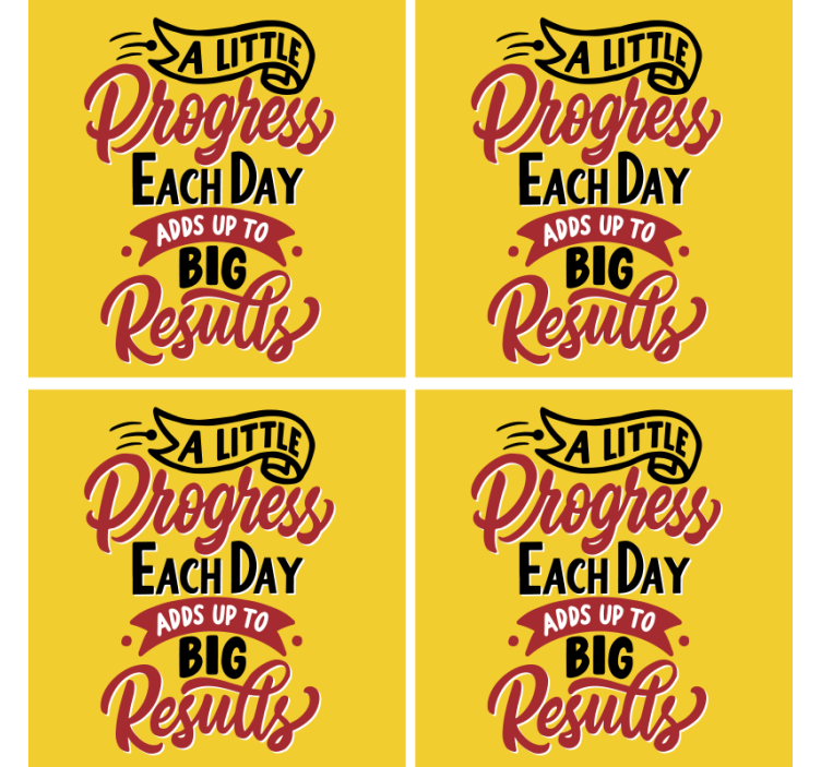 Podstawki pod kubki cytaty motywacyjne - TenStickers