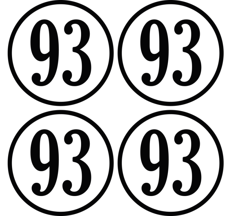 Spersonalizowane podkładki pod kubek numer - TenStickers