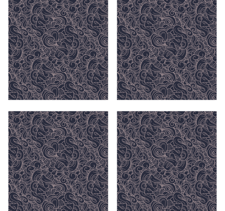 Podstawki pod kubek wzór turecki wzór paisley - TenStickers