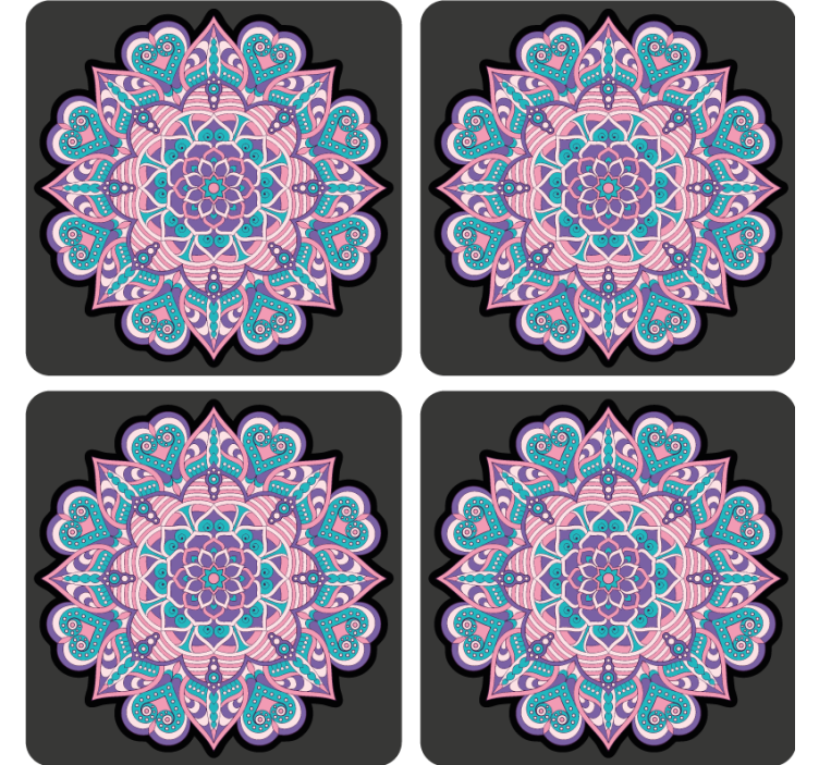 Podkładki pod kubek ceramiczne Mandala boho - TenStickers